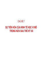 Bài giảng sự tiến hóa của kinh tế học vi mô trong nửa sau thế kỷ 20 