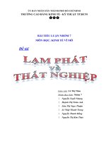 Tiểu luận môn kinh tế vĩ mô chủ đề lạm phát và thất nghiệp