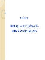 Bài giảng thời đại và tư tưởng của JOHN MAYNARD KEYNES 