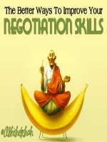 The better ways to improve your negotiation skills 