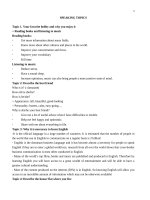 Ôn thi cao học tiếng anh b1 chủ đề speaking and writing topics