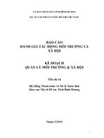 Hệ thống Thoát nước và Xử lý Nước thải Khu vực Thị xã Dĩ An, Tỉnh Bình Dương