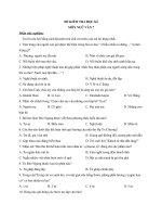 ĐỀ KIỂM TRA HỌC KÌ MÔN NGỮ VĂN 7 CÓ ĐÁP ÁN