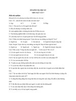 ĐỀ THI  MÔN NGỮ VĂN 7 CÓ ĐÁP ÁN