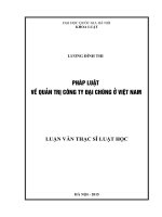 Pháp luật về quản trị công ty đại chúng ở việt nam 