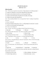 ĐỀ KIỂM TRA HỌC KÌ MÔN NGỮ VĂN 7 CÓ ĐÁP ÁN