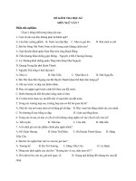 ĐỀ KIỂM TRA HỌC KÌ MÔN NGỮ VĂN 7 CÓ ĐÁP ÁN
