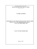 Ảnh hưởng của sự tích tụ kim loại nặng lên sức khỏe sinh lý của cá mè (hypophthlmichthys molitrix) ở lưu vực sông nhuệ   đáy