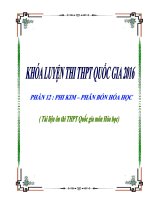 Tài liệu ôn thi THPT Quốc gia môn Hóa học 2016 cực hay (Phần 12: Phi kim – Phân bón hóa học)