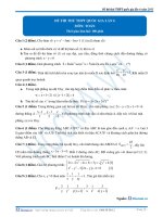 Đề  thi thử môn toán lan 6