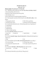 ĐỀ THI  MÔN NGỮ VĂN 7 CÓ ĐÁP ÁN