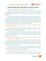 KINH NGHIỆM BÓC KHỐI LƯỢNG VÀ LẬP DỰ TOÁN