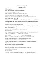 ĐỀ KIỂM TRA HỌC KÌ MÔN NGỮ VĂN 7 CÓ ĐÁP ÁN