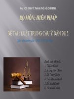 Thuyết trình môn luật dân sự luật trưng cầu ý dân 