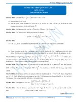 Đề thi thử toán lần 4 hocmai