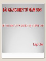 Bài giảng điện tử mầm non lớp Chồi đề tài Đoán tên bài hát qua hình ảnh