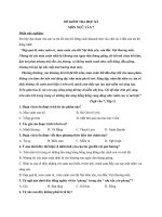 ĐỀ KIỂM TRA NGỮ VĂN 7 CÓ ĐÁP ÁN