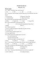 ĐỀ THI NGỮ VĂN LỚP 7 CÓ ĐÁP ÁN