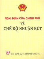 Nghị định của chính phủ về chế độ nhuận bút
