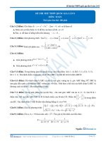 Đề thi thử môn toán lần 8 hocmai