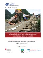 ĐÁNH GIÁ TÁC ĐỘNG QUỸ PHÁT TRIỂN XÃ (CDF) TẠI 2 TỈNH CAO BẰNG VÀ HÒA BÌNH