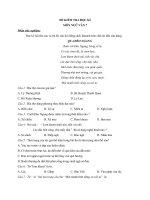 ĐỀ THI  MÔN NGỮ VĂN 7 CÓ ĐÁP ÁN