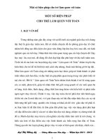 SKKN một số biện pháp cho trẻ làm quen với toán