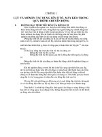 LỰC và mô MEN tác DỤNG lên ô tô TRONG QUÁ TRÌNH CHUYỂN ĐỘNG