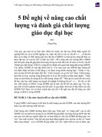 5 đề nghị về nâng cao chất lượng và đánh giá chất lượng giáo dục đại học