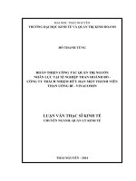 Hoàn thiện công tác quản trị nguồn nhân lực tại xí nghiệp than hoành bồ   công ty trách nhiệm hữu hạn một thành viên than uông bí   vinacomin