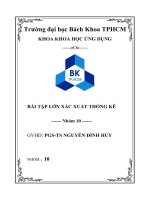 Bài tập lớn xác suất thống kê