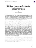 Bài học từ quy mô của sản phẩm olympic