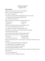 Đề kiểm tra ngữ văn lớp 7 có đáp án