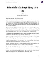 Bản chất của hoạt động tiêu thụ