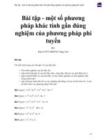 Bài tập   một số phương pháp khác tính gần đúng nghiệm của phương pháp phi tuyến