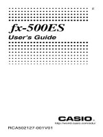 Hướng dẫn sử dụng máy tính bỏ túi casio FX 500es