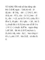 tên một số con vật trong tiếng nhật 