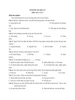 Đề kiểm tra ngữ văn 7 có đáp án