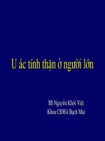 U thận ác tính - Chẩn đoán hình ảnh