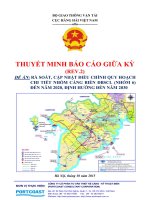 RÀ SOÁT, CẬP NHẬT ĐIỀU CHỈNH QUY HOẠCH CHI TIẾT NHÓM CẢNG BIỂN ĐBSCL (NHÓM 6) ĐẾN NĂM 2020, ĐỊNH HƯỚNG ĐẾN NĂM 2030