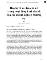 Bao bì và vai trò của nó trong hoạt động kinh doanh của các doanh nghiệp thương mại