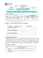 ĐỀ CƯƠNG MÔN HỌC Cảm thụ nghệ thuật nghe nhìn