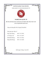 Nhóm 19 kế HOẠCH xúc TIẾN bán sản PHẨM CHÈ (TRÀ) VIỆT NAM SANG THỊ TRƯỜNG đài LOAN