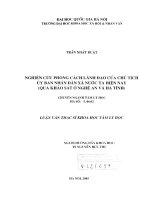 Nghiên cứu phong cách lãnh đạo của chủ tịch ủy ban nhân dân xã nước ta hiện nay 