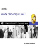 Bài giảng lý thuyết nguyên lý tổ chức bộ máy