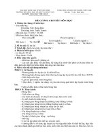 ĐỀ CƯƠNG CHI TIẾT MÔN HỌC Table Tennis Bóng Bàn