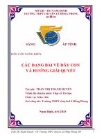 CÁC DẠNG BÀI VỀ DẠY CON VÀ HƯỚNG GIẢI QUYẾT