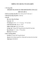 KIỂM TRA ĐÁNH GIÁ THEO ĐỊNH HƯỚNG NĂNG LỰC MÔN TIN LỚP 11