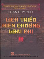 Lịch triều hiến chương loại chí (tập 1) phần 1   phan huy chú