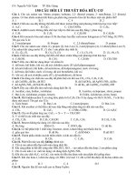 150 câu hỏi lý thuyết hữu cơ luyện thi đại học